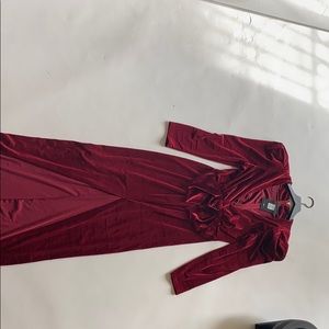 FashionNova Wine red long dress